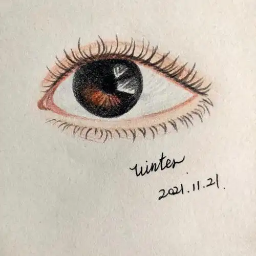 简笔画铅笔画彩铅手绘眼睛零基础打卡