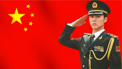 八一敬礼中国军人