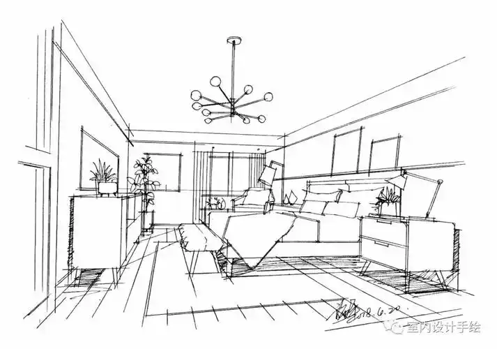 北欧风卧室手绘简易上色步骤图