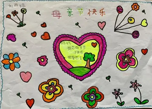 上梅街道北塔学校"人文节"主题活动——感恩母亲手工绘画作品展