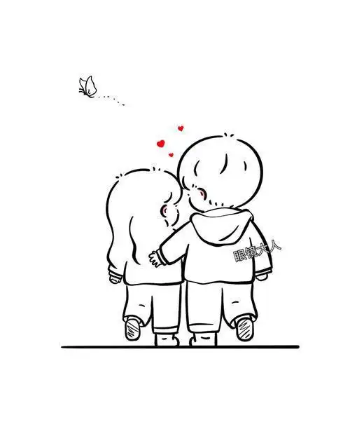 手帐人物背影简笔画