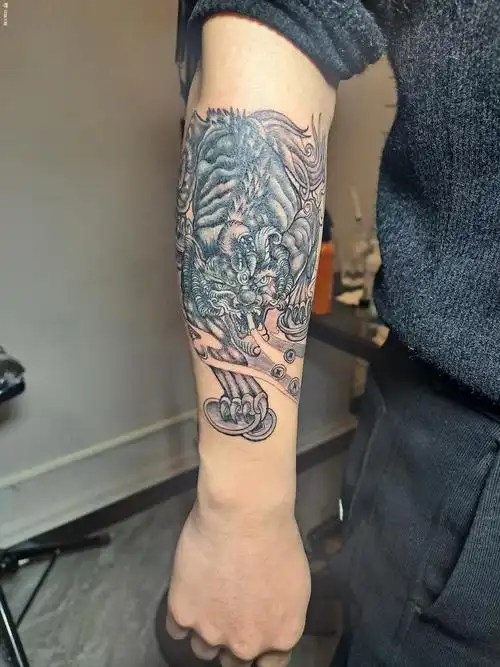 貔貅_纹身图案手稿图片_徐文香的纹身作品集