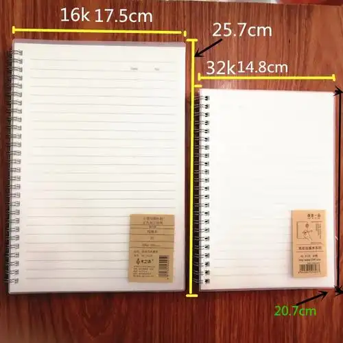 定制pp透明线圈本16k/b5办公笔记工作手账本32k/a5学生网格日记本