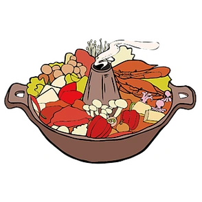 手绘卡通火锅插画设计