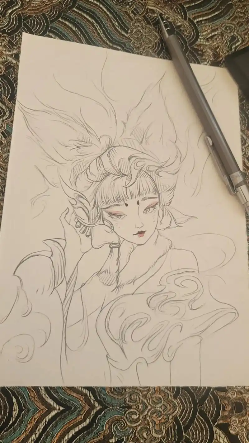 这样的小妲己你们会喜欢吗?我已经爱了.#手绘 #王者荣耀 # - 抖音