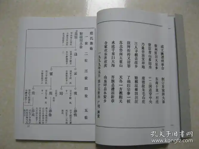 鹿氏族谱复印本江苏省徐州市铜山县李庄崔庄夏庄枣庄