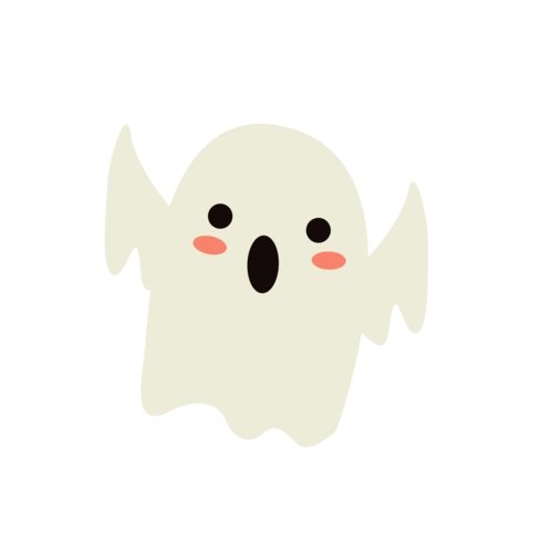 万圣节卡通透明幽灵装饰