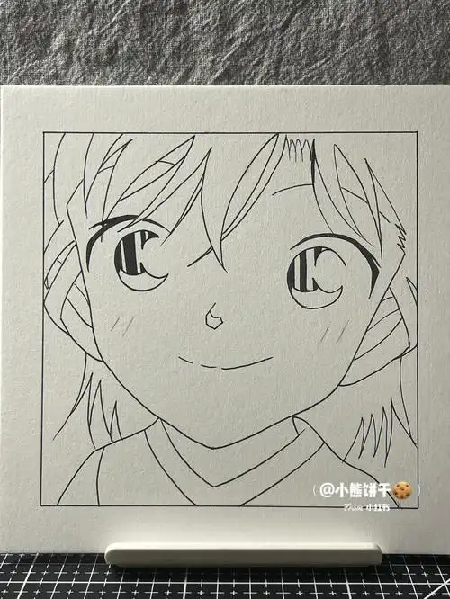 可爱小兰来啦[耶r]#毛利兰  #名侦探柯南———边框:12×12cm画纸