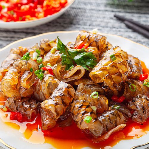 凉拌qq鱼皮鱼皮丝酒店饭店用特色半成品凉菜开袋即食商用食材凉菜