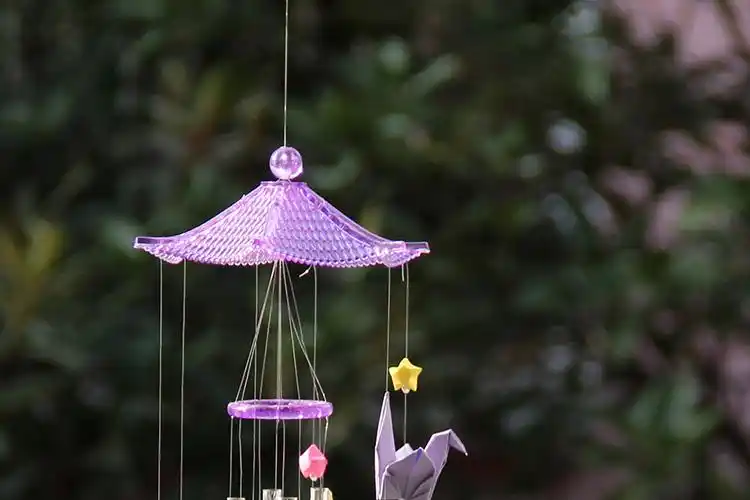 千纸鹤风铃diy材料包亭帽幸运星千纸鹤风铃房地产暖场亲子活动学生