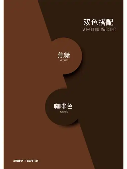 6组绝美极致咖啡色配色:双色配色