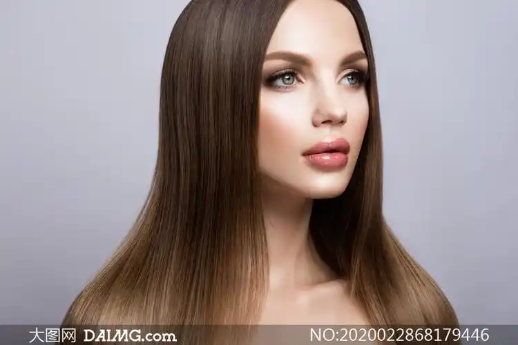 丝滑质地秀发美女模特摄影高清图片