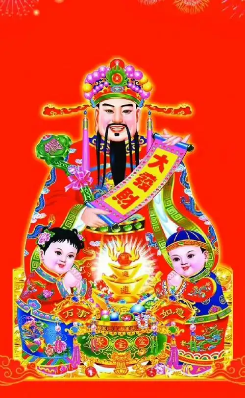 初五迎财神##财神爷壁纸##五路财神