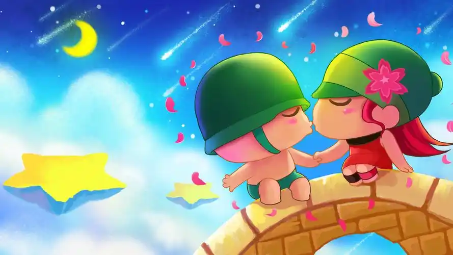 炮炮兵情人节 让我们的爱一直永存桌面壁纸