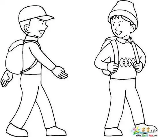 走路小朋友简笔画