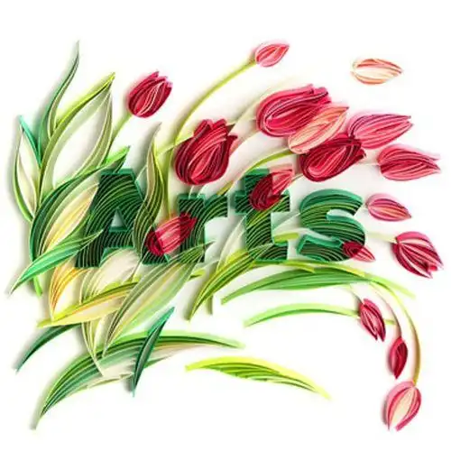 衍纸画材料包郁金香diy手工套装彩色折纸卷纸线稿图成品装饰包邮