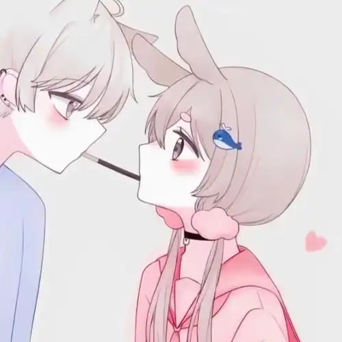 超甜的情侣头像一人一半动漫甜到掉渣