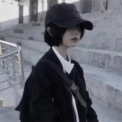 微信冷酷暗黑系女生头像真人高清图片