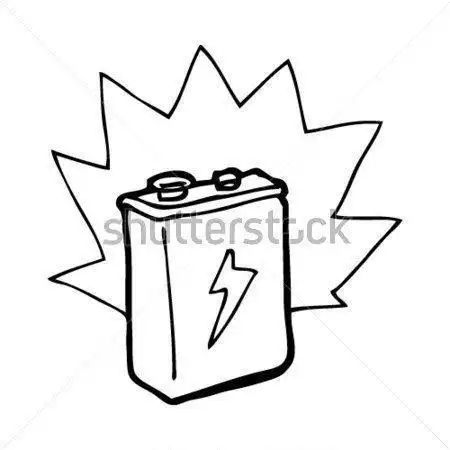 垃圾电池的简笔画