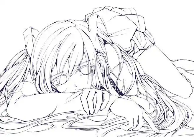 插画# 动漫#线稿