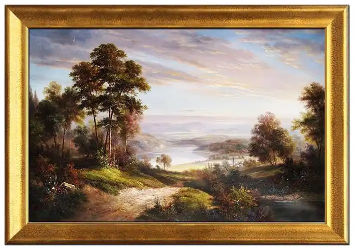 singjoy 尚简 尚简 古典风景二 风景油画 家居客厅欧式壁挂装饰画纯