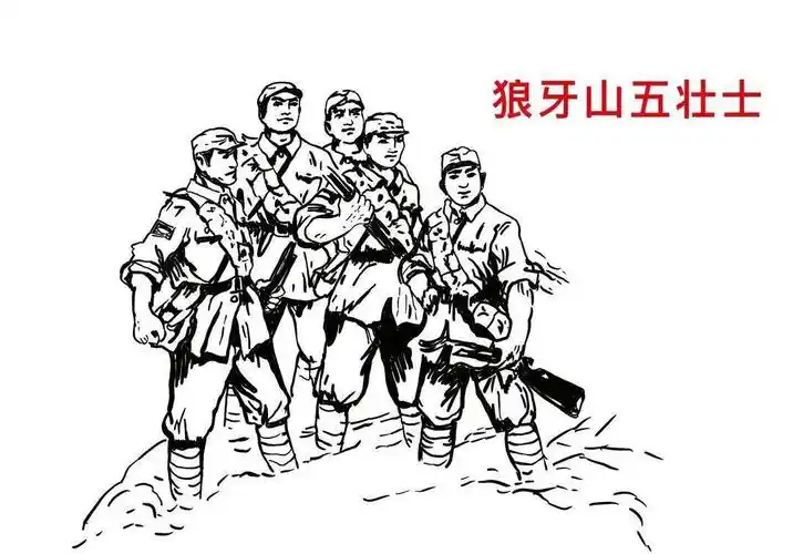 朱晓峰手绘作品《狼牙山五壮士》▲朱晓峰手绘作品《黄继光》在创作