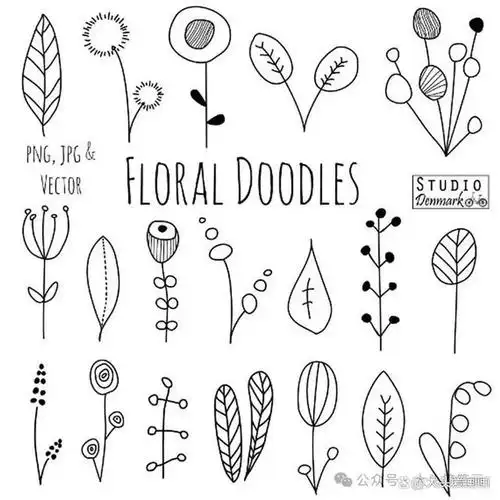 用简单的线条也能创作出这么丰富,百花齐放的画面,收藏试试吧!