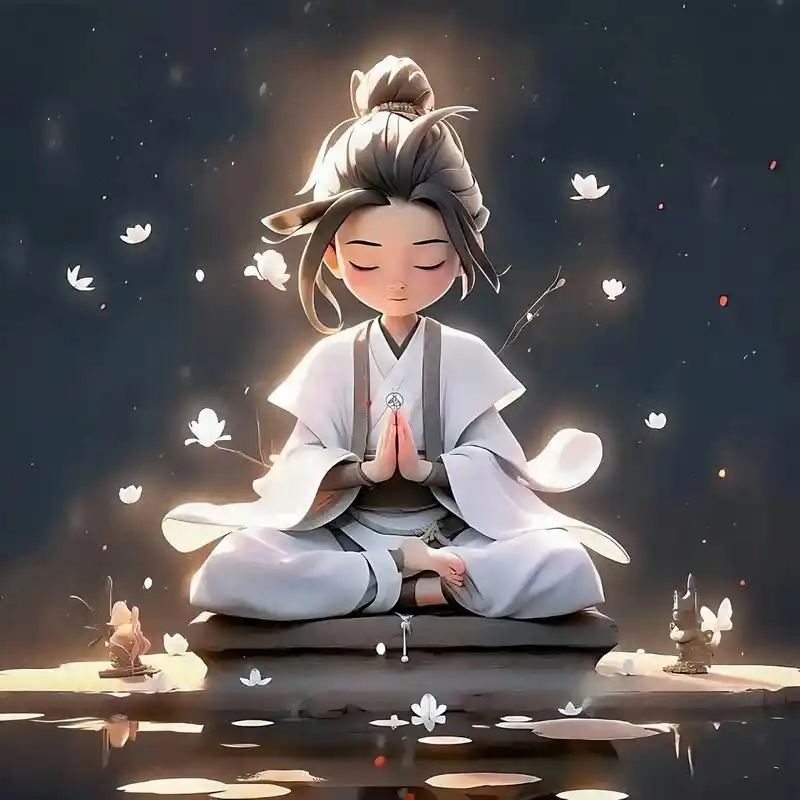 禅修静心头像,打磨掉自身的浮躁和轻狂