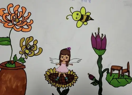 东康新教育学校— 三年级美术 《彩色的梦》课程作业展示