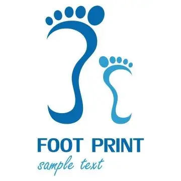 彩色小脚丫ppt信息图表811163png矢量图片素材