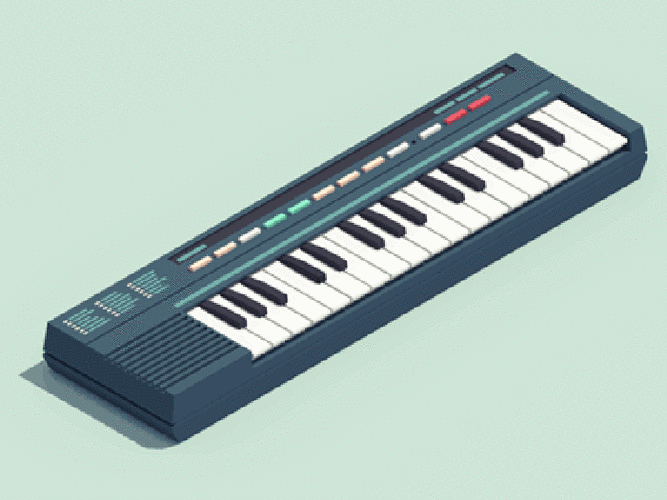 电子琴弹奏音乐古董gif动图_动态图_表情包下载_soogif