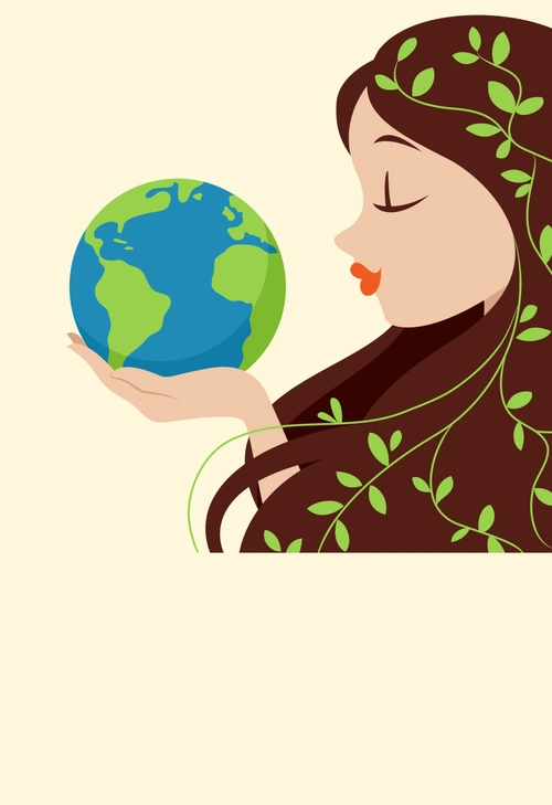 保护地球日主题海报背景