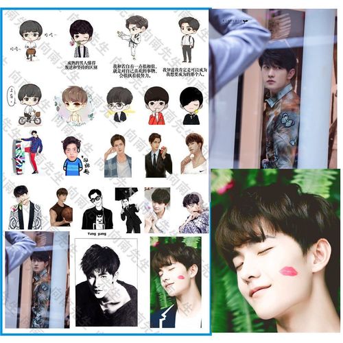 向南 卡通杨洋头像纹身贴 动漫可爱炫酷仿真刺青 防水持久包邮【7天内