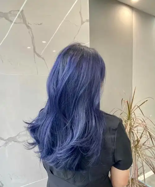 蓝黑色头发适合什么肤色的人1.