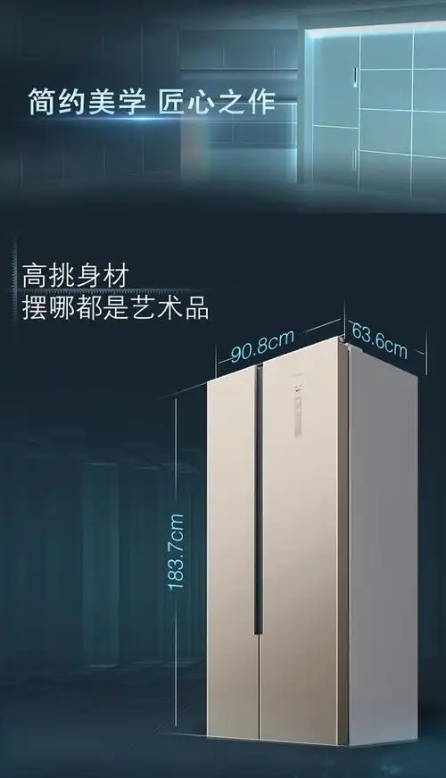 siemens/西门子家用嵌入式对开门电冰箱双开门金 kx50na30ti 金色