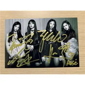 blackpink lisa jennie rose4人亲笔签名照片10款合照6寸 款式8