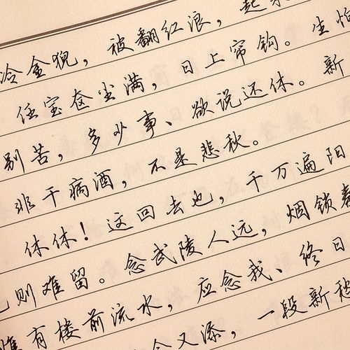 字帖李清照钢笔行书临摹大学生男生女生行楷字体漂亮练字帖