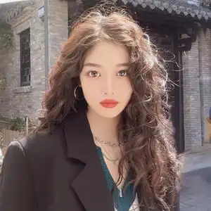 假发女长发网红日常中分刘海羊毛卷长卷发自然蓬松玉米烫全头套式