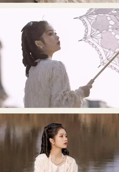 《复古假发旗袍马尾插梳民国罗马卷白秀珠同款大上海滩刘海马尾大全