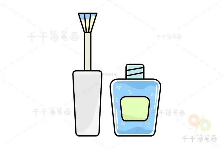 怎么画指甲油简笔画