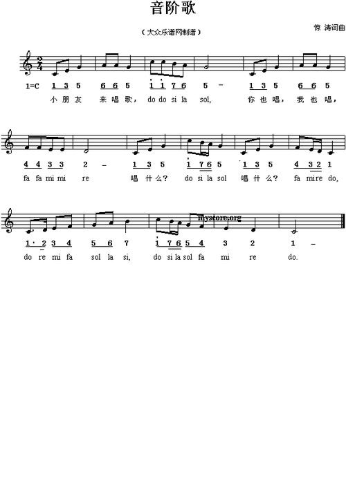 儿童歌曲:音阶歌