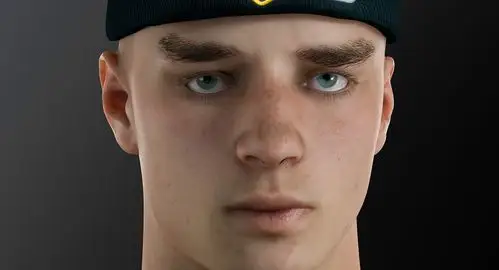 20多岁男性头3d模型