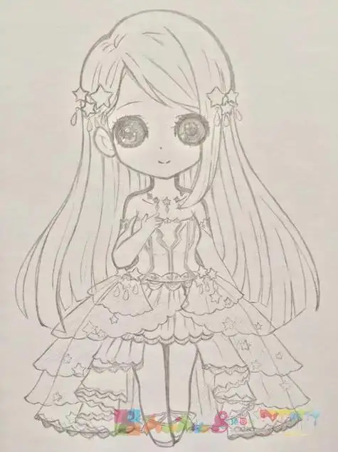 宁荣荣q版简笔画 宁荣荣q版简笔画简单