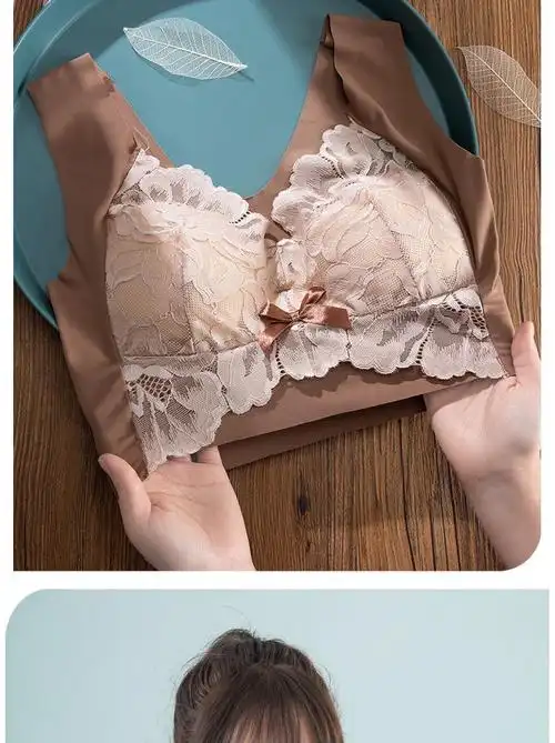 好品质女士文胸文胸斤胸罩薄款大胸显小聚拢无钢圈防下垂卡其色3xl