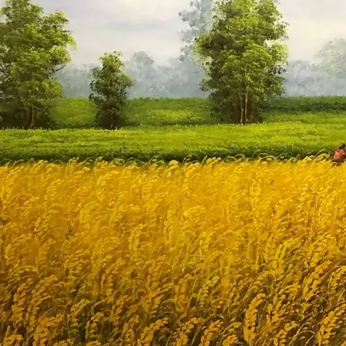 谢静波 《大丰收》 大尺幅布面油画