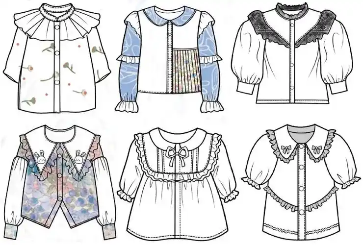 服装童装款式之儿童衬衫