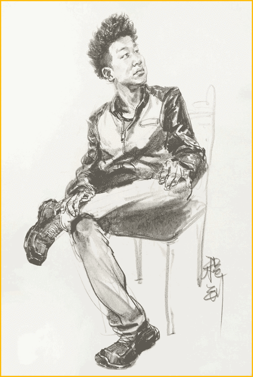 速写你画的人物还会东倒西歪吗那一定是因为重心不稳