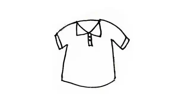 半袖衫简笔画的画法步骤图片_动漫人物_儿童简笔画大全_可乐云
