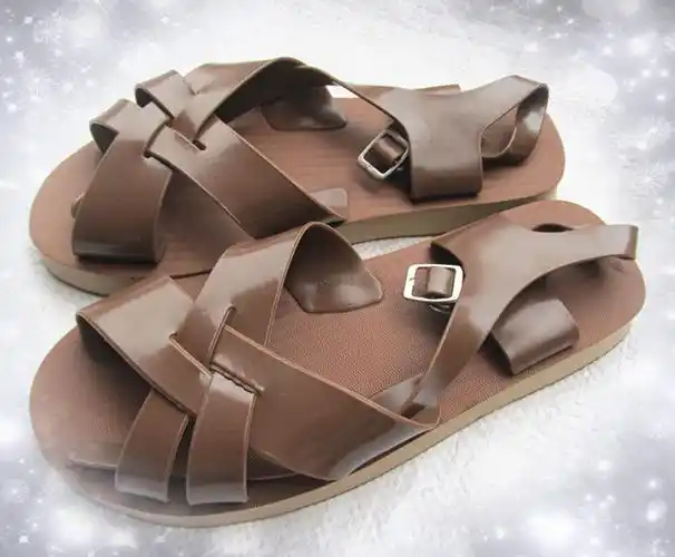 泡沫塑料凉鞋男软底80,90年代重拾儿 棕色 建议拍大1码哦【图片 价格