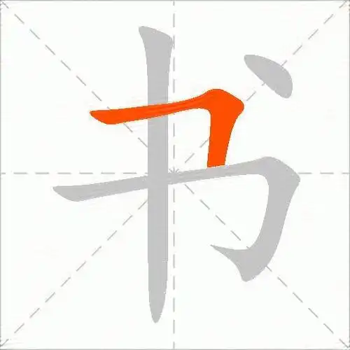 书字田字格的正确写法 书字的田字格笔顺规范写法笔顺:フフ丨丶笔顺读
